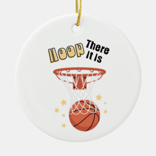 Hoop There It Is Ceramic Ornament