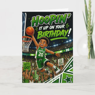 Hoopin' It Up Birthday Card