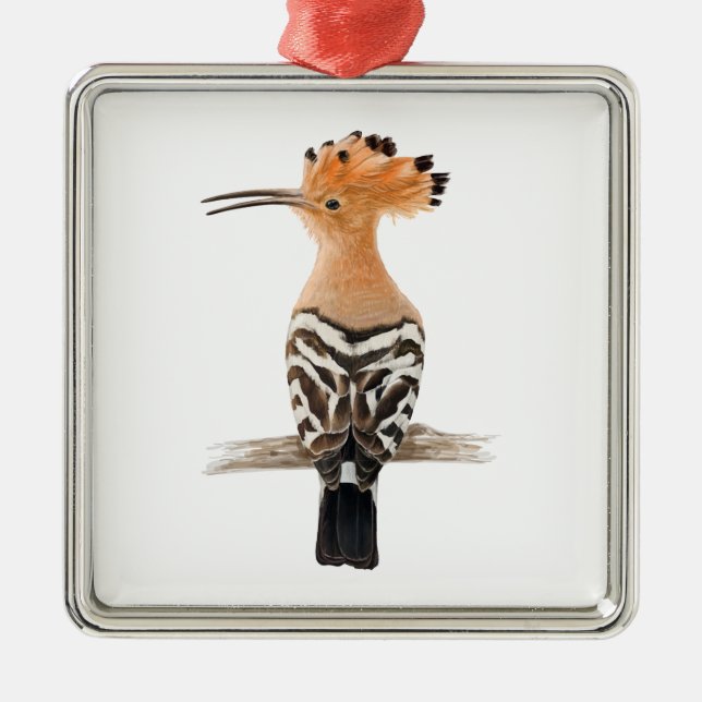 Hoopoe Bird Metal Ornament (Front)