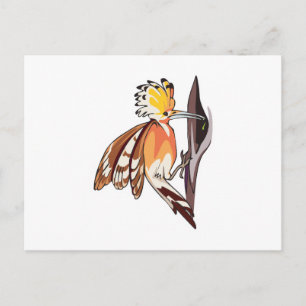 hoopoe bird postcard