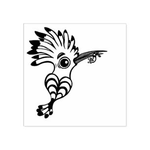 Hoopoe Bird  Rubber Stamp