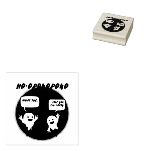Ho'oponopono Ghosts Healing & Funny Design Kids Rubber Stamp