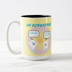 Ho'oponopono Ghosts Healing & Funny  Two-Tone Coffee Mug