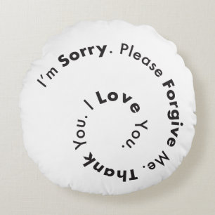 Hooponopono gratitude mantra round cushion
