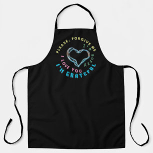 Ho'oponopono Healing Mantra – Light Blue Spiritual Apron