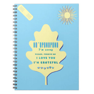 Ho'oponopono Healing Mantra – Light Blue Spiritual Notebook