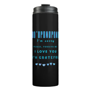 Ho'oponopono Healing Mantra – Light Blue Spiritual Thermal Tumbler