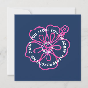 Ho'oponopono pono prayer LOVE SORRY FORGIVE THANK Card