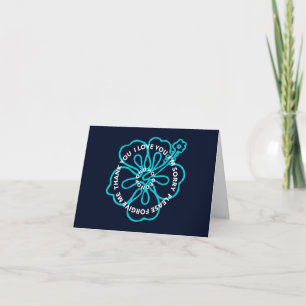Ho'oponopono Prayer I LOVE YOU I'M SORRY FORGIVE Thank You Card