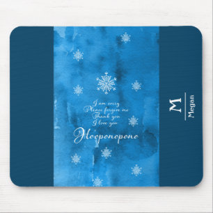 Ho'oponopono prayer modern design monogram name mouse pad