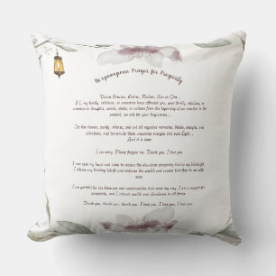 Ho'oponopono Prayer  - Peace & Prosperity Cushion
