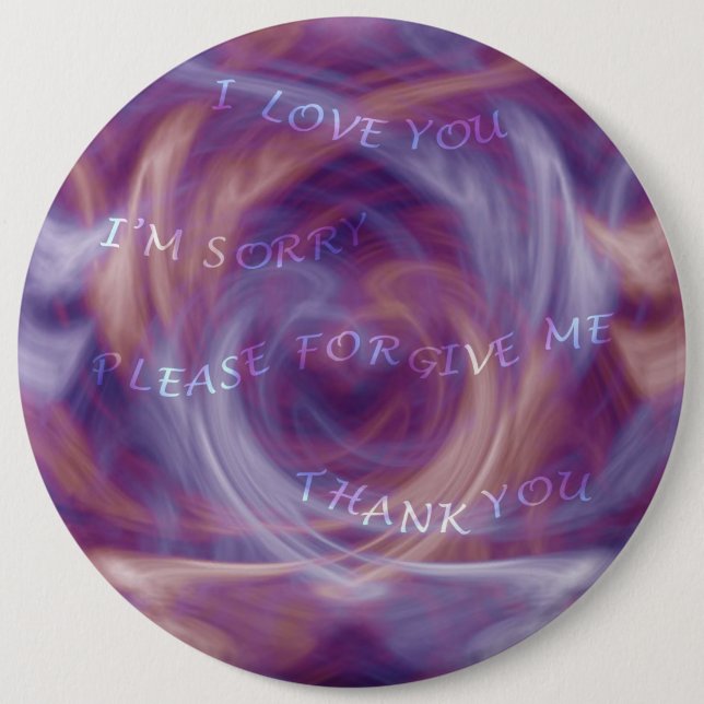 Ho'oponopono Purple Smoke 6 Cm Round Badge (Front)