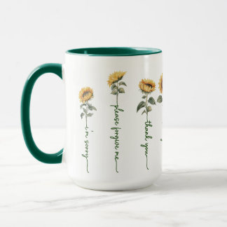 Ho'oponopono Sunflowers Mug, 15 oz Mug