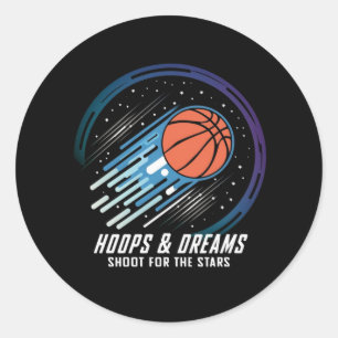 Hoops And Dreams - Basketball Lovers Gift Classic Round Sticker