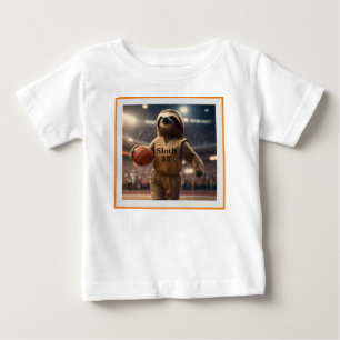 Hoops and Hangs: The Slam Dunking Sloth, Baby T-Shirt