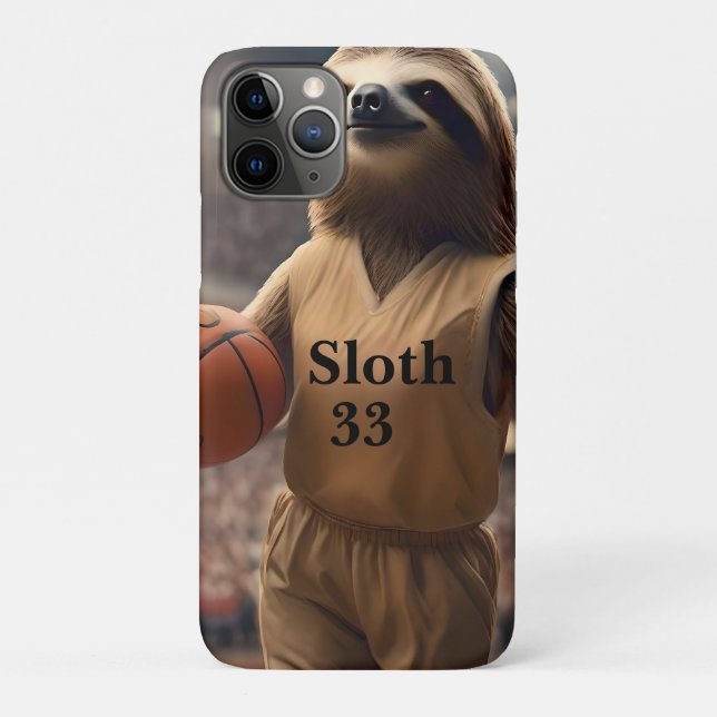 Hoops and Hangs: The Slam Dunking Sloth, Case-Mate iPhone Case (Back)