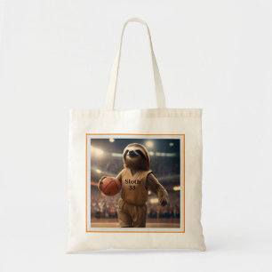 Hoops and Hangs: The Slam Dunking Sloth, Tote Bag