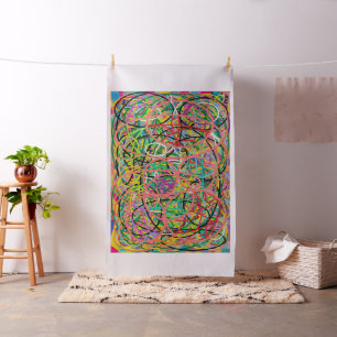 Hoops art design mixed colours jingle jangle fabric