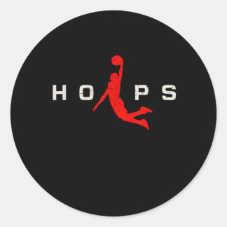 Hoops - Basball Classic Round Sticker