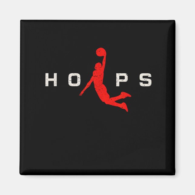 Hoops - Basball Magnet (Front)