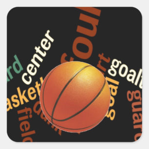 Hoops Basketball Sport Fanatics.jpg Square Sticker