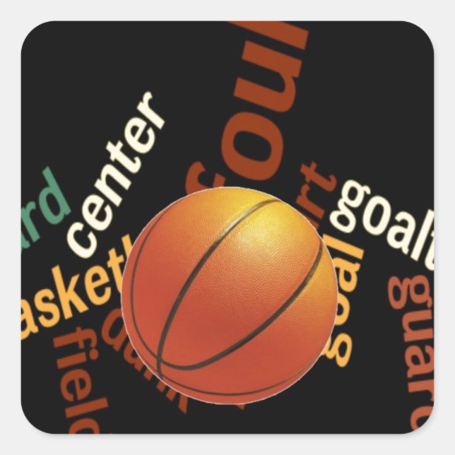 Hoops Basketball Sport Fanatics.jpg Square Sticker (Front)