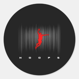 Hoops Bysketbyll Apparel - Bysketbyll Classic Round Sticker