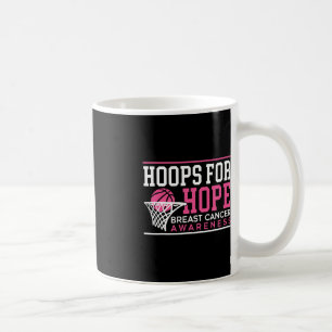 Hoops For Hope Basketball Player Breast Cancer Awa Coffee Mug