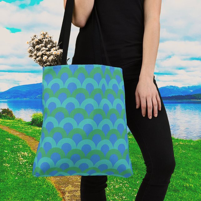 Hoops of Blue Tote Bag (Creator Uploaded)