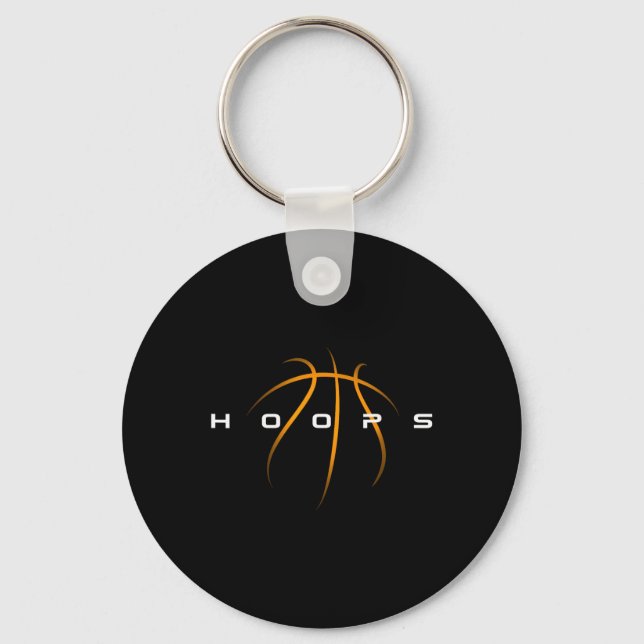 Hoops - Sketll Player Fan Sketll Coach  Key Ring (Front)