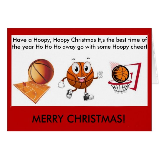 Hoopy Hoopy Basketball christmas card