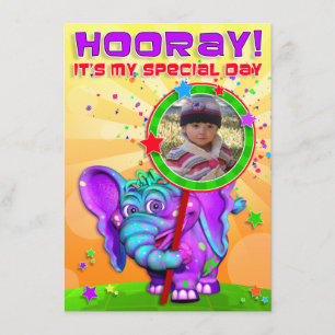 Hooray! Birthday Invite with "The GiggleBellies"