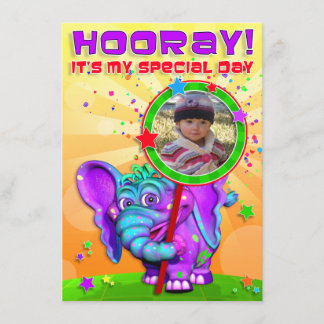 Hooray! Birthday Invite with "The GiggleBellies"