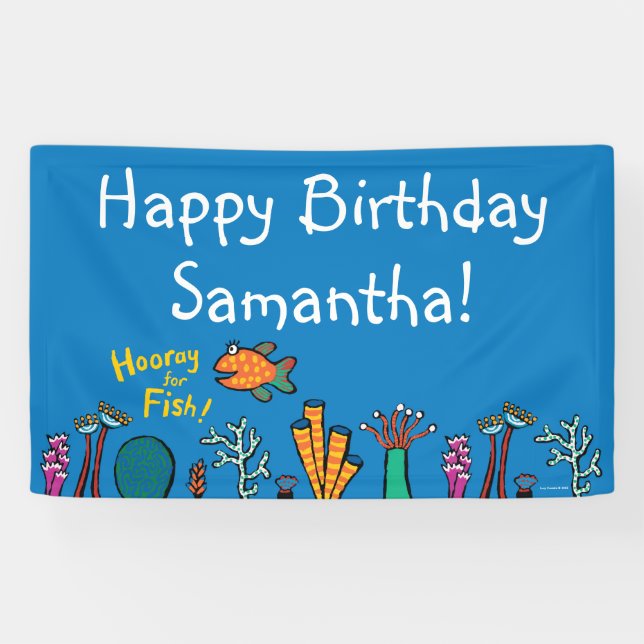 Hooray for Fish Birthday Banner (Horizontal)