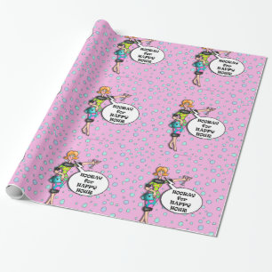 Hooray for Happy Hour Martini Diva WRAPPING PAPER