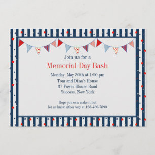 Hooray for the Red, White and Blue Invitation