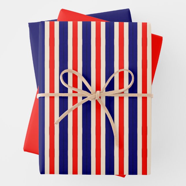 Hooray for the Red White and Blue Wrapping Paper Sheet (In situ)