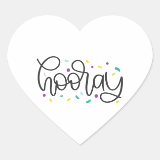 hooray heart sticker
