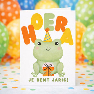 Hooray it's your birthday Frog Birthday Card