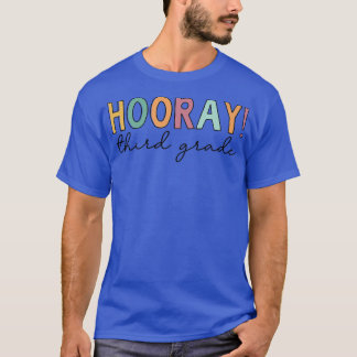 Hooray Third Grade, Cute Back To School Premium T- T-Shirt