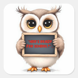 "Hoo's Ready For School" Owl Sticker