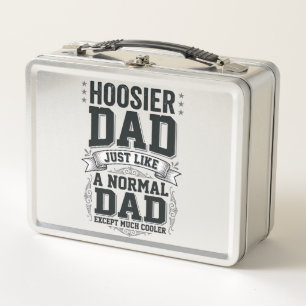 Hoosier Dad Vintage Engraving Quote Shirt Design_1 Metal Lunch Box