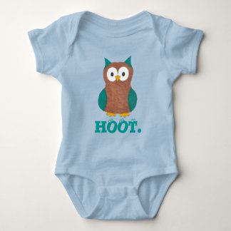HOOT Cartoon Owl Bird Eyes Wise Owls Birdie Gift Baby Bodysuit