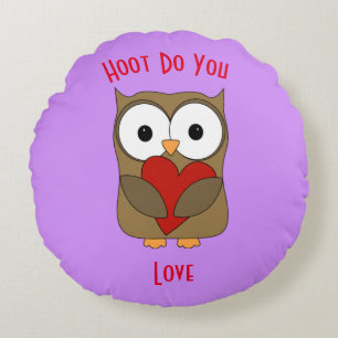 Hoot Do You Love Round Cushion