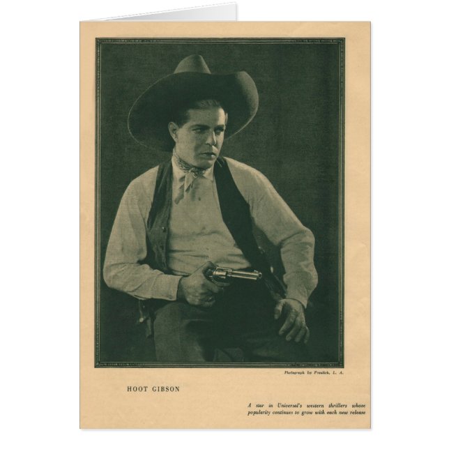 Hoot Gibson 1922 vintage portrait card (Front)