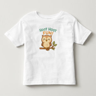Hoot Hoot Fun Cartoon Owl Toddler T-Shirt