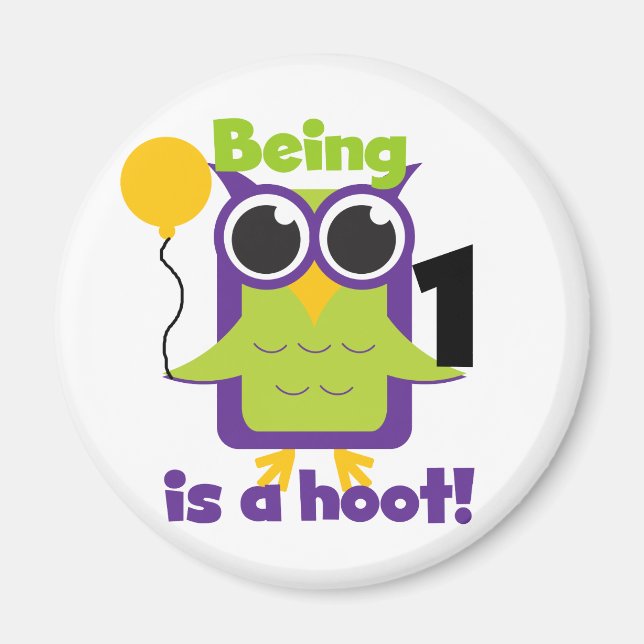 Hoot Owl 1st Birthday T-shirts and Gifts Magnet (Front)