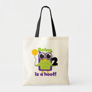Hoot Owl 2nd Birthday T shirts and Gifts Tote Bag
