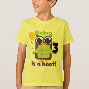 Hoot Owl 3rd Birthday T-shirts and Gifts