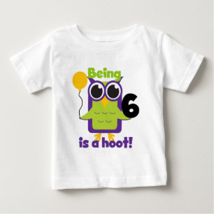 Hoot Owl 6th Birthday T-shirts and Gifts